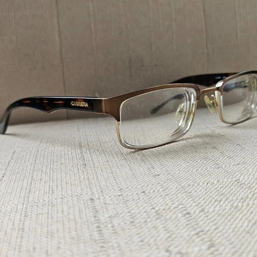 Carrera youth Eyeglasses Frame Brown/Gold Tone CA7605 Eye Wear Glasses